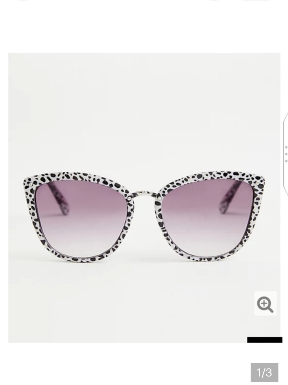 🆕BLACK & WHITE LEOPARD CAT EYE SUNGLASSES